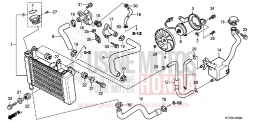 RADIATEUR CBR125RD de 2013